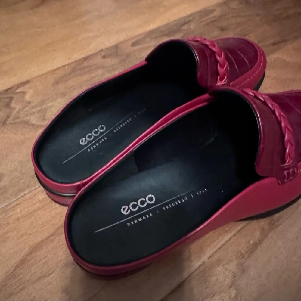 NWT ECCO Sculpted Lx Loafer Mule In Burgundy Sz 39 (8-8,5) - Picture 9 of 13